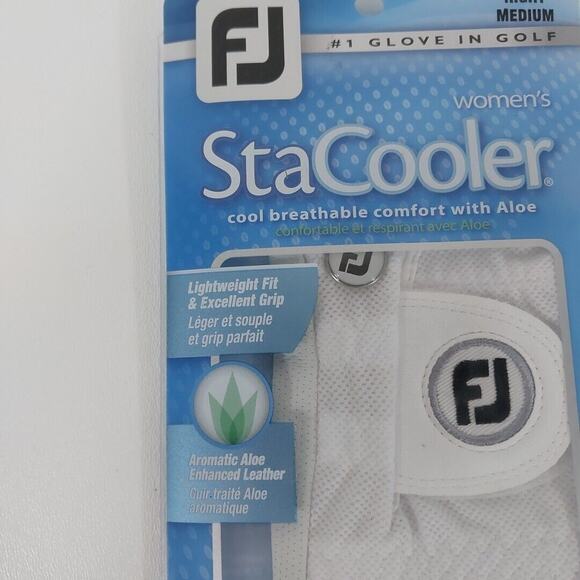 FootJoy StaCooler Original Style Golf Gloves for Women Right Hand Medium White - Picture 3 of 6